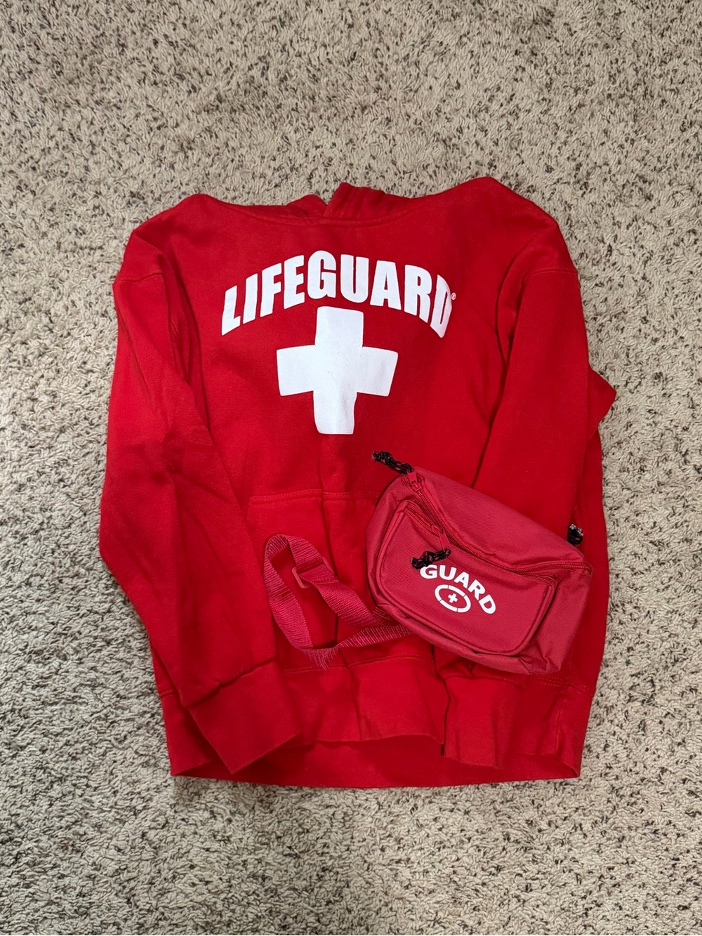 Lifeguard sweatshirt and fanny pack